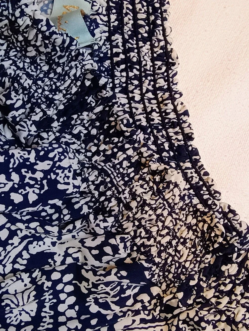 Romper Small Black and White Paisley On or Off Shoulder Veronica H. - Picture 10 of 10